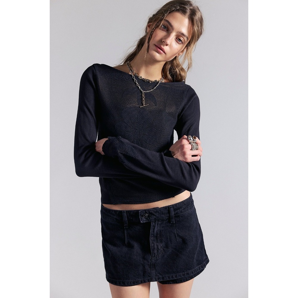We The Free Gallivanting Peekaboo Skort Y2k Goth - Picture 2 of 9